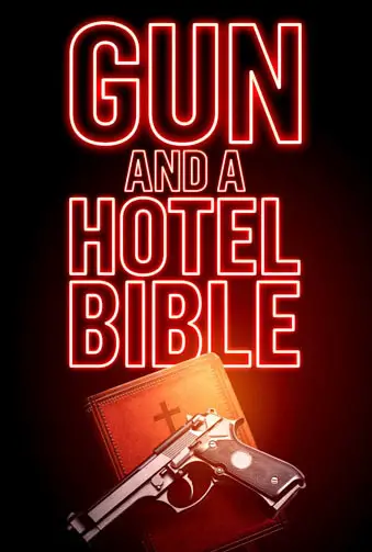 Gun and a Hotel Bible Image
