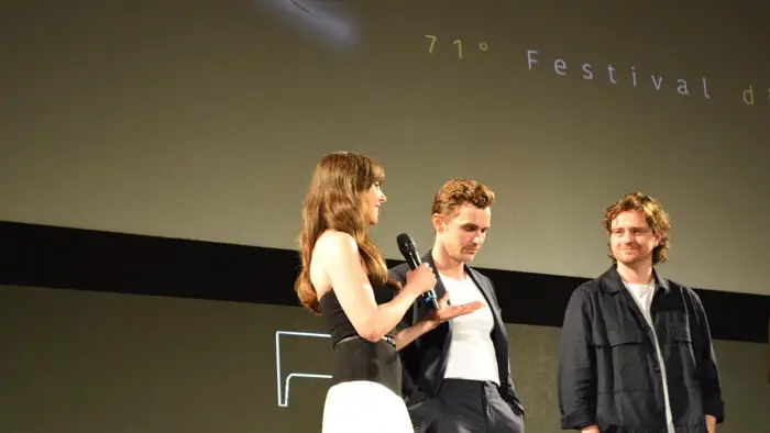 Alison Brie and Dave Franco on stage at Taormina Film Festival 2025