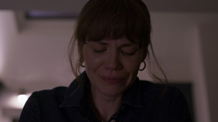 Alice cries in an emotional scene from Between the Lights.