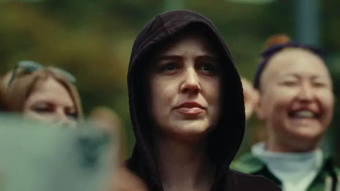 Carly Tatiana Pandza as Stevie wearing a hoodie in Generation Well