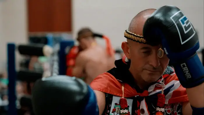 Muay Thai fighter prepares for a match in A Fighting Legacy documentary 