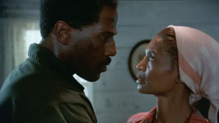 Steve James and Margaret Avery in a tense moment from Riverbend – 4K Restoration