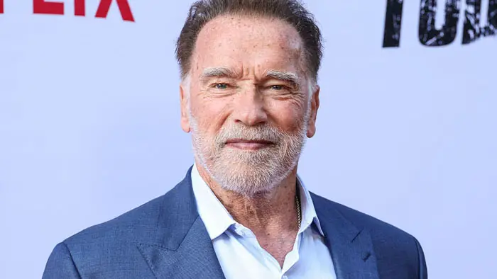 Arnold Schwarzenegger at a public appearance ahead of receiving the Sun Valley Film Festival Vision Award.