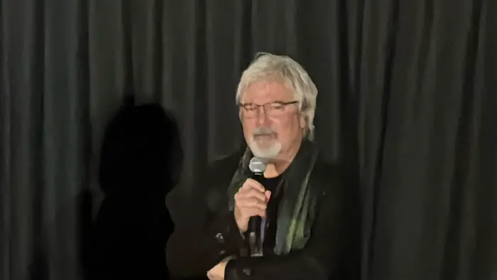 Gore Verbinski speaks during a Palm Springs International Film Festival Q&A for Good Luck, Have Fun, Don’t Die.