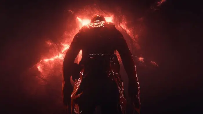 Mark Fischbach as The Convict inside the blood-red alien ocean in Iron Lung (2026)